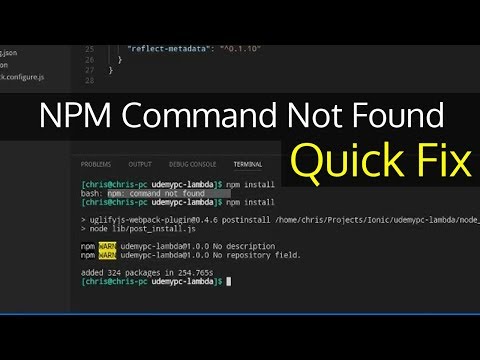 NPM Command Not Found - NodeJS Quick Fix