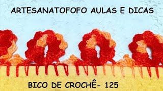 Bico em crochê CARREIRA ÚNICA DESTRO - CROCHÊ 125  bicodecroche