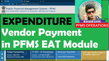 How to make Vendor Payment on PFMS | EXPENDITURE in EAT Module | Single Vendor Payment