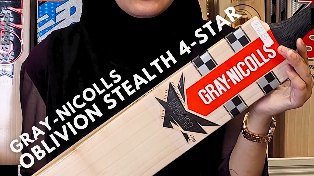 Gray Nicolls Oblivion Stealth 4Star English Willow Cricket Bat! YouTube