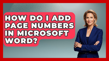 How Do I Add Page Numbers In Microsoft Word? - Admin Career Guide