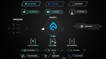 Hi Tech Youtube Subscribe Buttons Template for After Effects - Full Customizable - Free Download