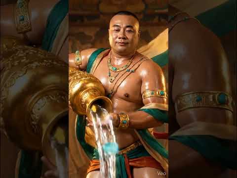 圣水洗礼！东方神明的降维赐福 💧 Divine Water Blessing 🌈 #shorts #muscle
