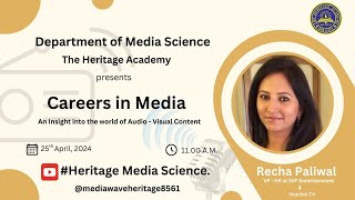 Careers in Media Science with Ms. Recha Paliwal  VP - HR at SVF Entertainment & Hoichoi TV