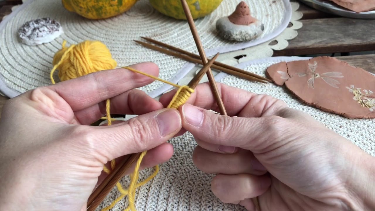 Judy’s magic cast on con agujas de doble punta