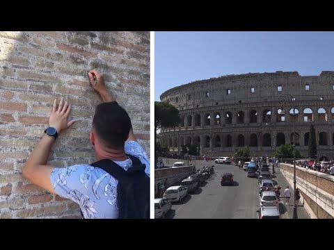 Tourist Wanted for Carving Names Into Colosseum in Rome