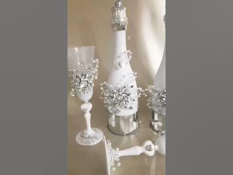 Свадебный набор: шампанское и бокалы - YouTube
