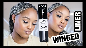 HOW TO WINGED LINER USING NYX LIQUID LINER *EASY*