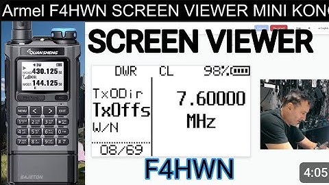 Armel F4HWN SCREEN VIEWER MINI KONG UV-K1