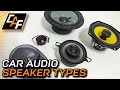 Car Audio Speaker Types EXPLAINED! Tweeters, Mids, Midbass etc!