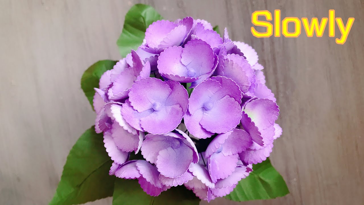 ABC TV | How To Make Hydrangea Paper Flower With Shape Punch #1 (Slowly ...