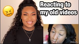 reacting to my old videos cringe