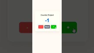Counter Project Using Html Css Js | #webdevelopment #coding #shorts #tutorial