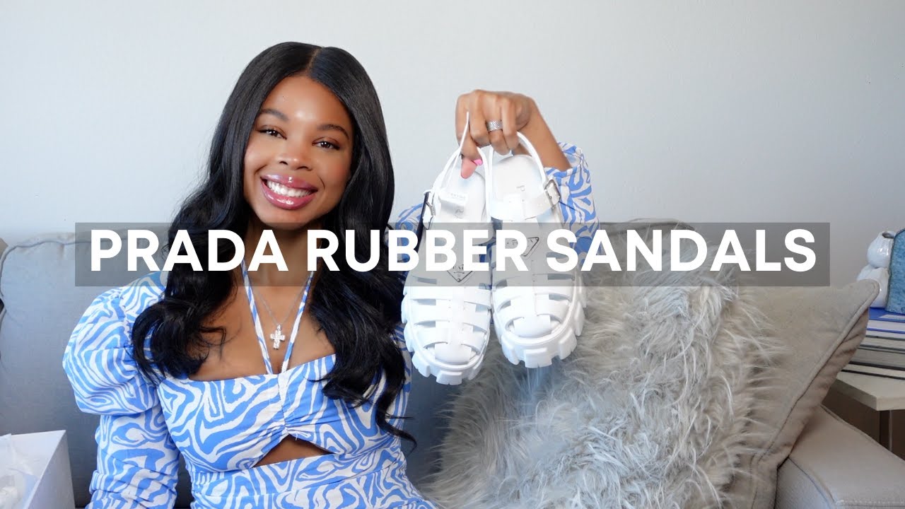 UNBOXING PRADA RUBBER SANDALS (+ HOW TO STYLE THEM) | review, first  impressions, try-on - YouTube