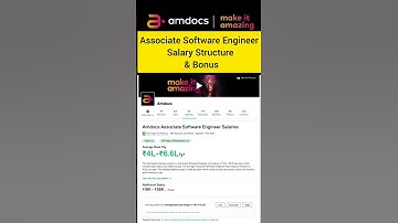 How much does Associate Software Engineer Earn in Amdocs | Amdocs Job Salary #jobs #salary
