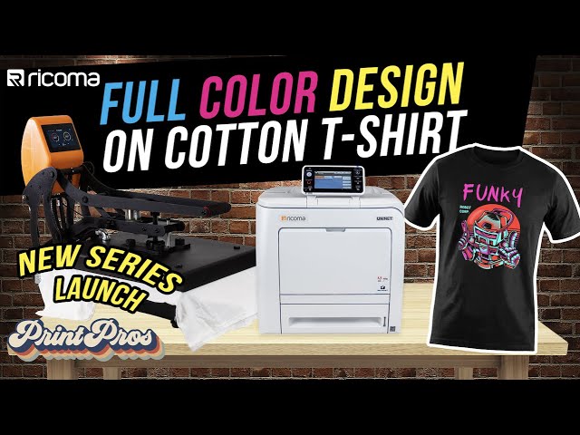 2-Step Heat Transfer Printing, Full-Color Design On Cotton T-Shirt
