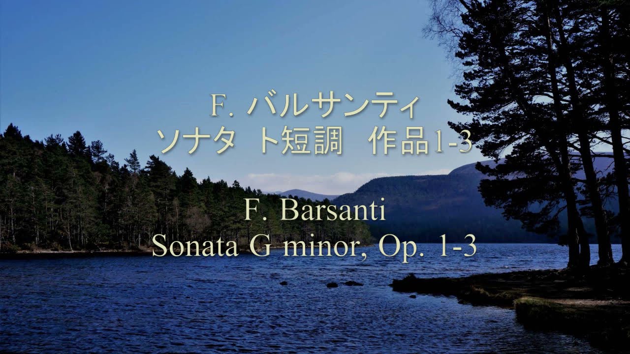 F. Barsanti / Alto Recorder Sonata G minor, Op. 1-3