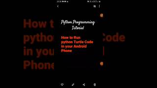 ​How to Run Python Turtle Code on Mobile #Shorts #programming #pythonlearning #pythonturtle