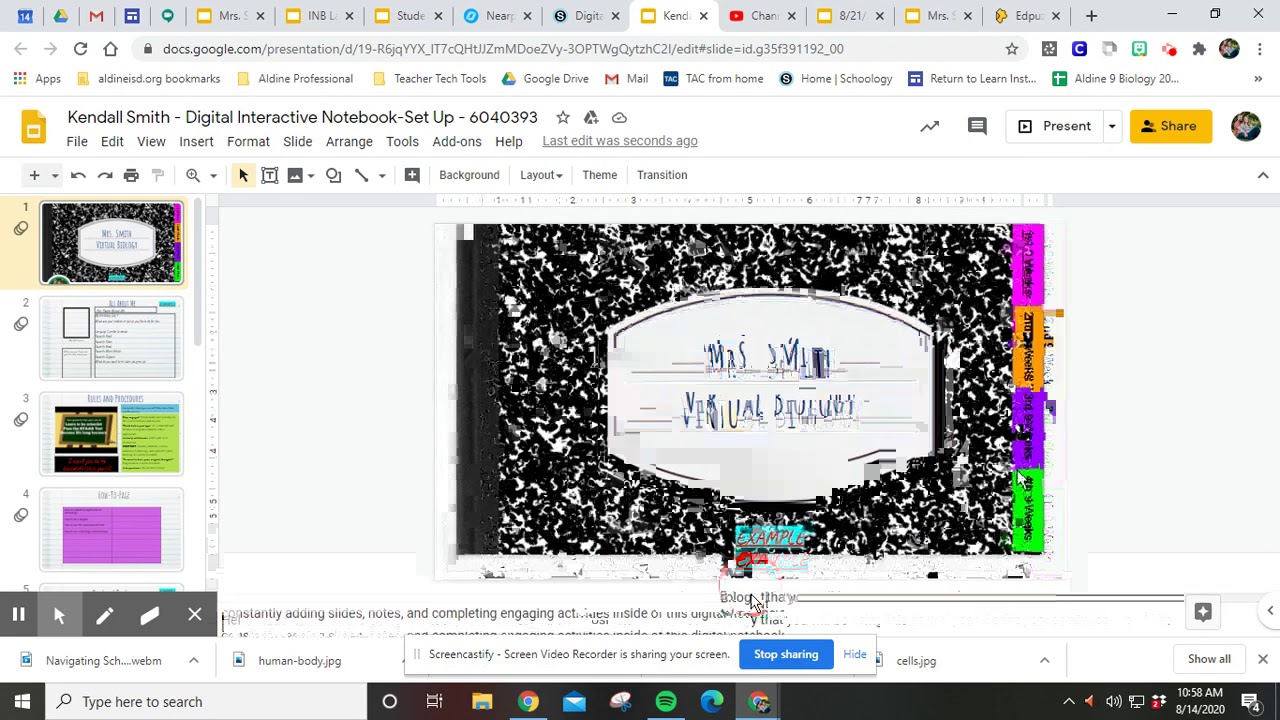 How to set up your student digital interactive notebook in Schoology ...