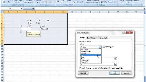 Excel topic Data validation in Pashto