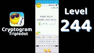 Cryptogram Tripledot Level 244 Answer | SolutionGuruji