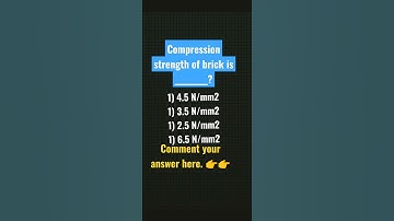 compression strength of bricks?