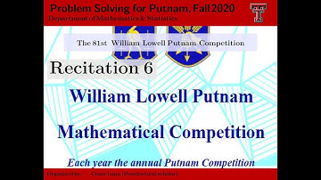Zoom Recitation 6 | TTU MATH 4000-Problem Solving for Putnam, Fall 2020