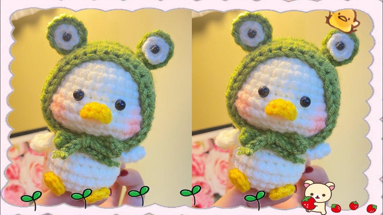 Hướng dẫn móc vịt đội mũ 🥕🐸Crochet duck hook wearing frog hat Nini crochet YouTube