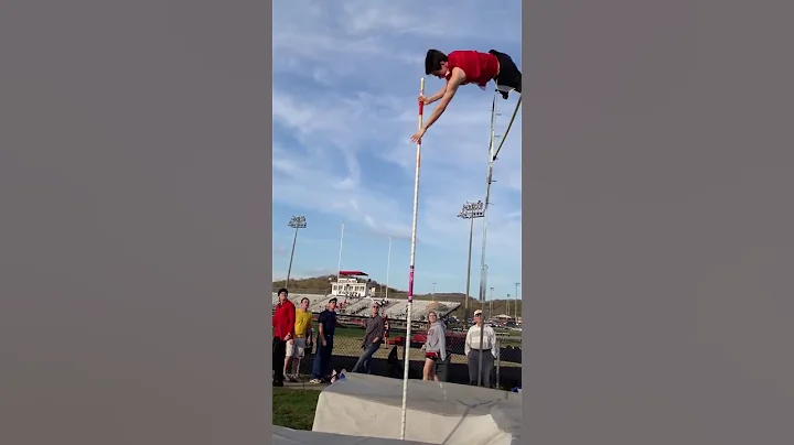 Justin Lankes 1st Pole Vault Win