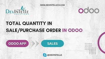 Total Quantity in Sale/Purchase Order in Odoo | Total Order Quantity Analysis in Odoo