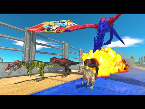 ESCAPE RACE🔥from SUPERMAN DRAGON🦖-Animal Revolt Battle Simulator