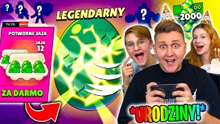 URODZINOWY OPENING JAJEK z DZIEWCZYNĄ i BRATEM w BRAWL STARS! + TOP MODEL!😱 | Da Mian