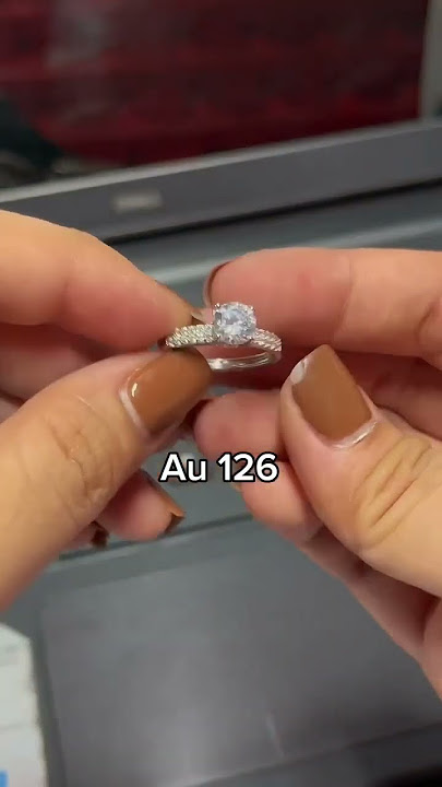 Nhẫn vàng trắng au126 #viralshort #diamond #vangtrang #jewelry #video #wedding #viralvideo