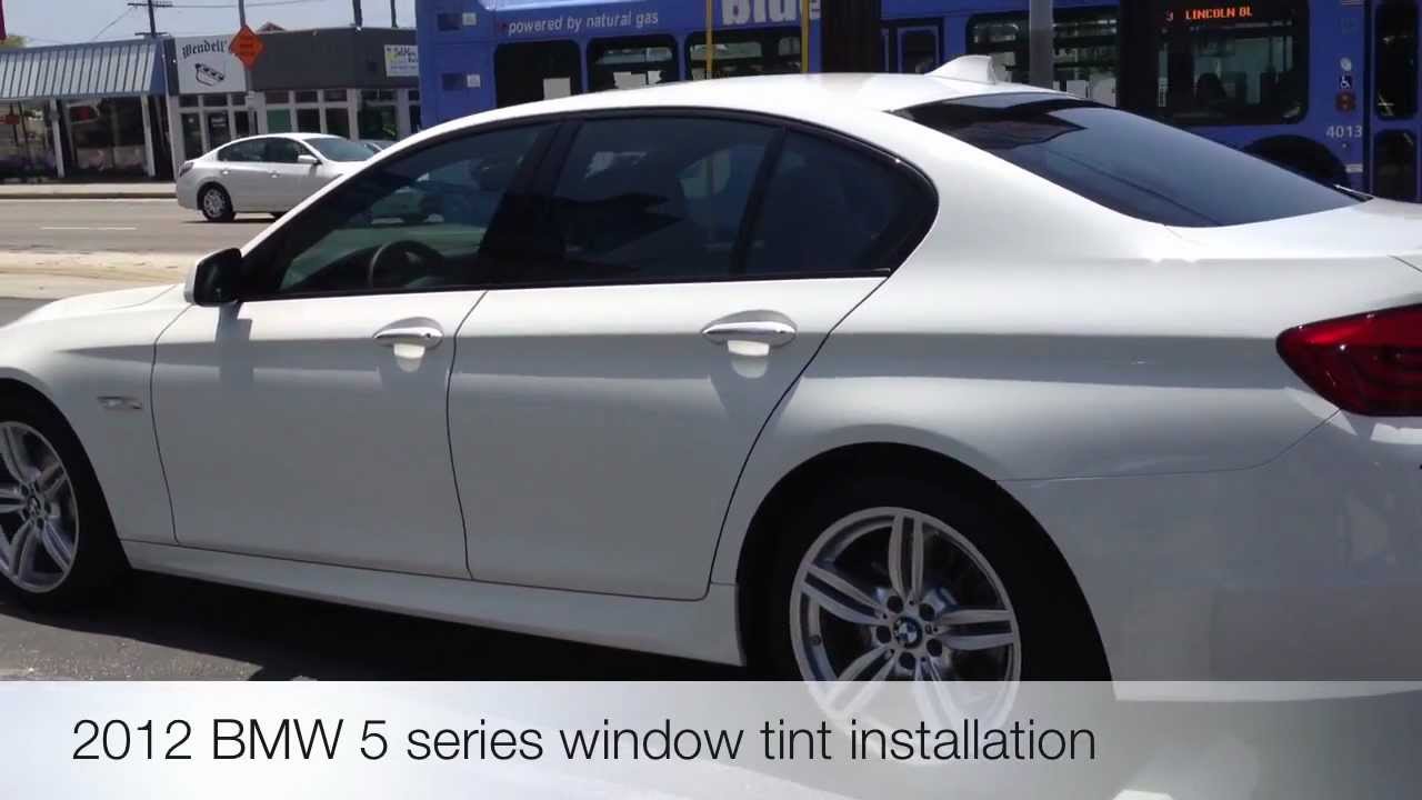 2012 BMW F10 5 Series window tint Beverly Hills, CA UV PROTECTION - YouTube