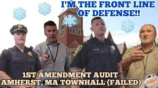 *TOWNHALL EMPLOYEES MELT* LIKE SNOWFLAKES OVER A CAMERA 1ST AMENDMENT AUDIT AMHERST, MA PRESS NH NOW