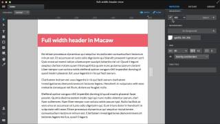 Macaw tutorial - Creating a full width header