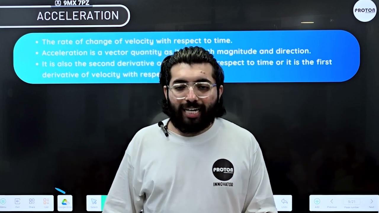 Acceleration | Motion in 1D | Physics | Class - 11 | PROTON ||