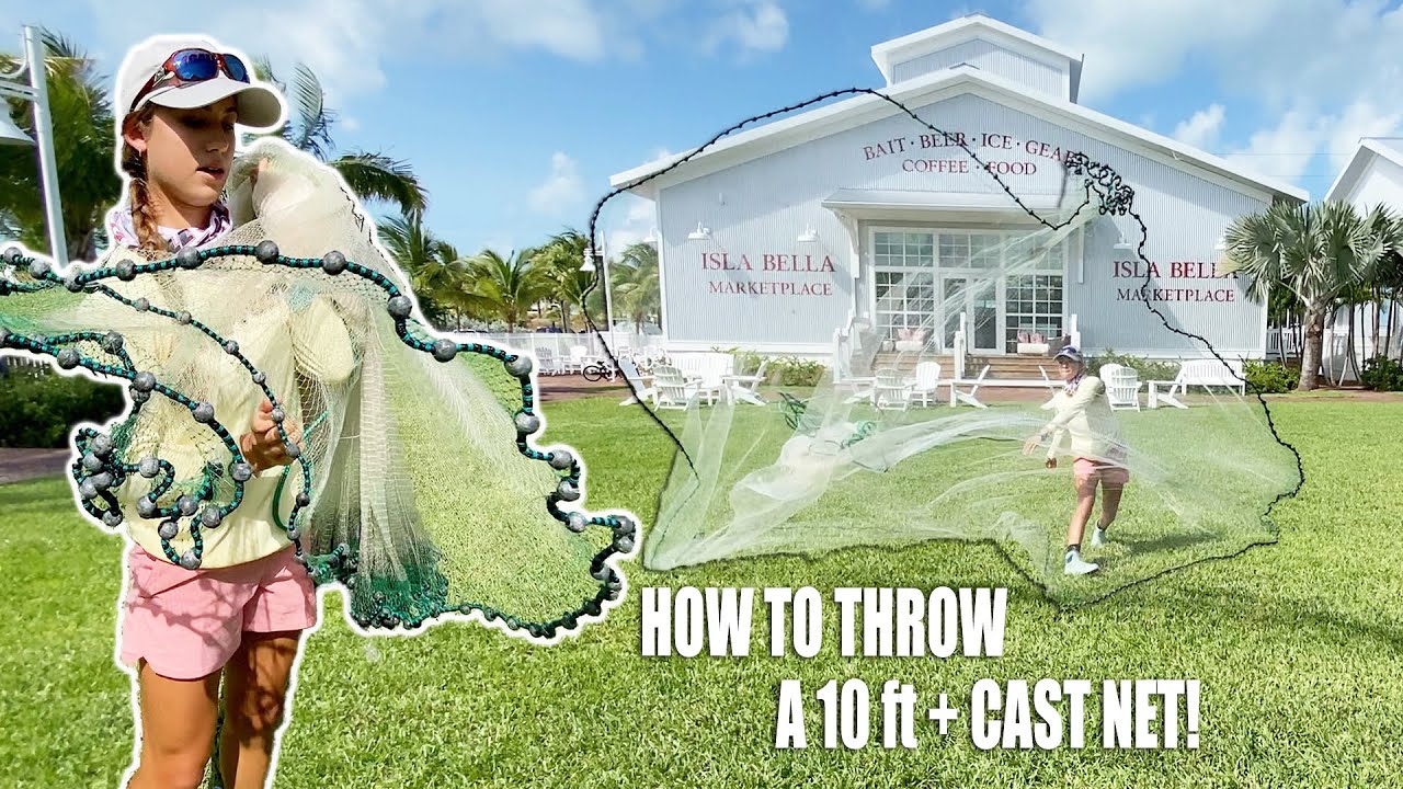 HOW TO THROW A CAST NET  EXTRA LARGE 10 Ft + 
