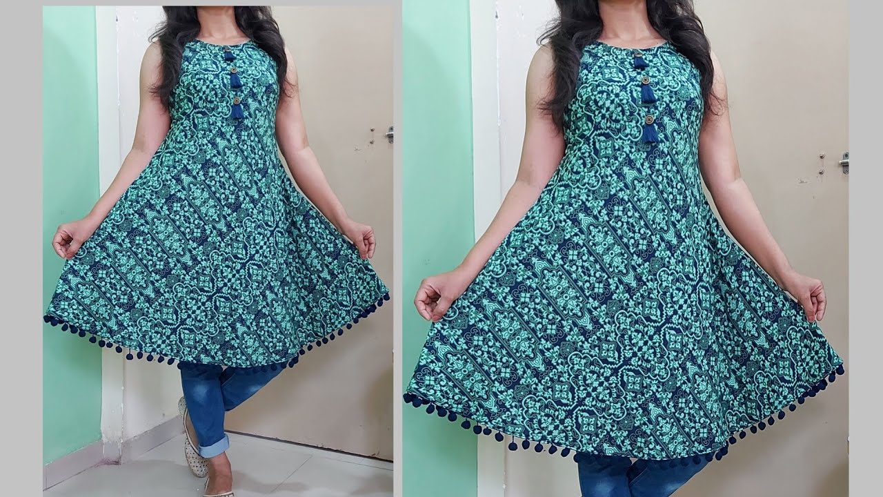 Full Sleeve Design Frock Style Kurtis at Rs 699 in Surat | ID: 26246959230