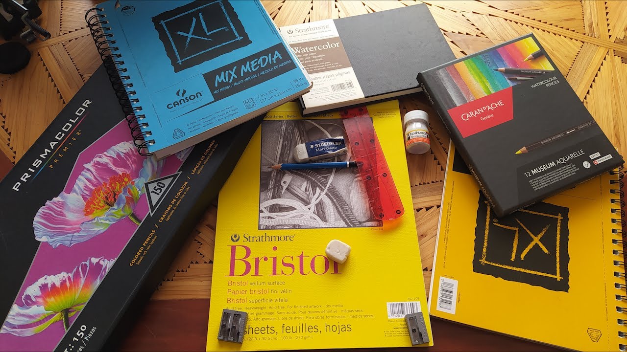 Mejores papeles para dibujar canson mix media strathmore caran d'ache y otros materiales de dibujo