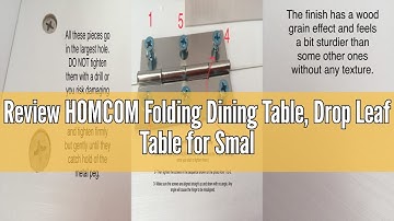 Review HOMCOM Folding Dining Table, Drop Leaf Table for Small Spaces with 2-Tier Shelves, Small Kitc