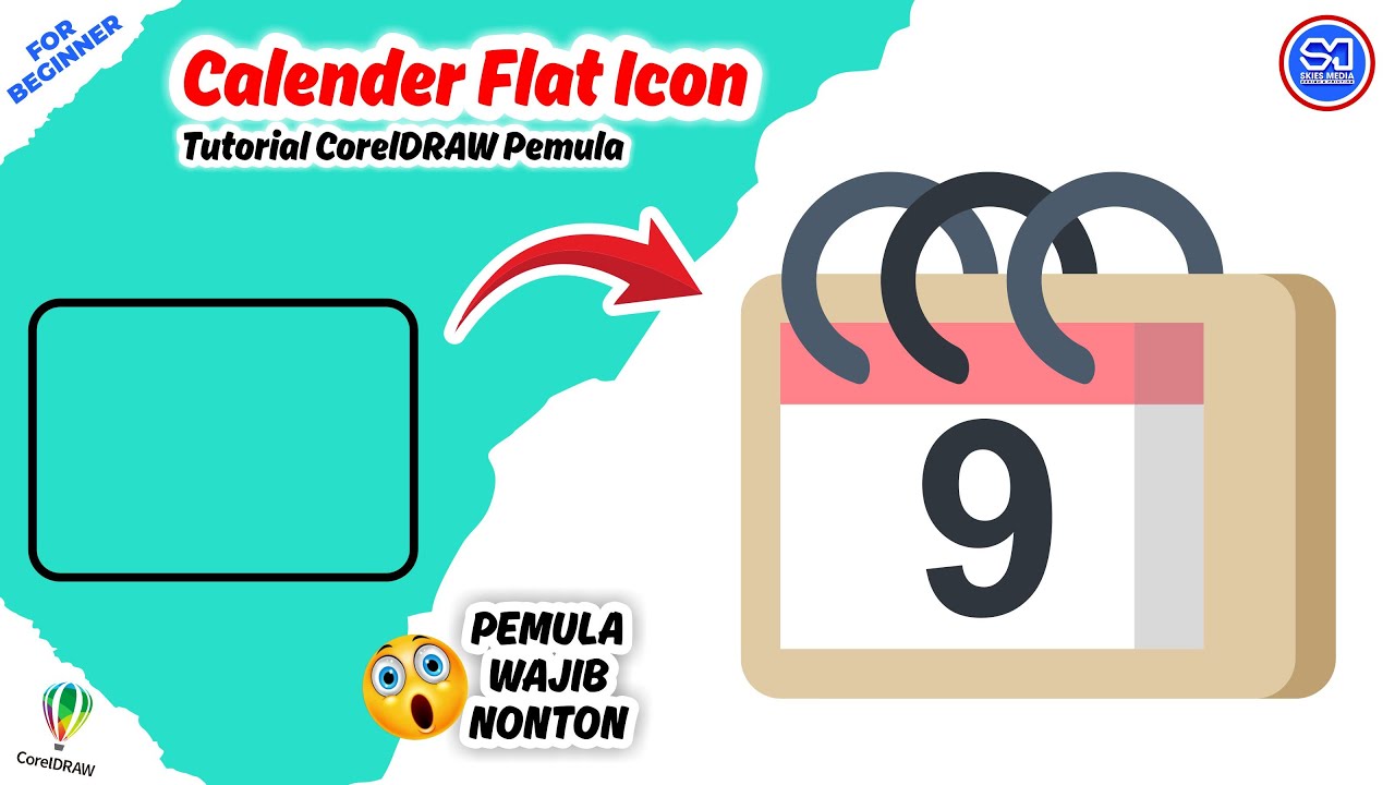 Calender Flat Icon Design in CorelDRAW | Easy CorelDRAW Tutorial - YouTube
