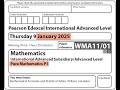 Edexcel IAL Maths - Pure Mathematics P1 - January 2025