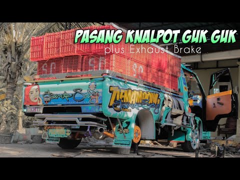 Proses pemasangan Knalpot guk guk + Exhaust Brake L300 Banyuwangi