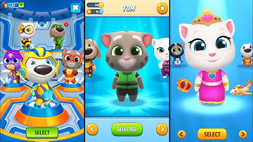 Talking Tom Jetski 2 VS Gold Run VS Hero Dash - Talking Tom,Angela,Hank Android iOS Gameplay