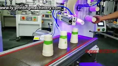 Fast LED UV screen printer for paper cup