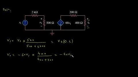 For the circuit in figure find the gain vo/vs. | Electrical Engineering