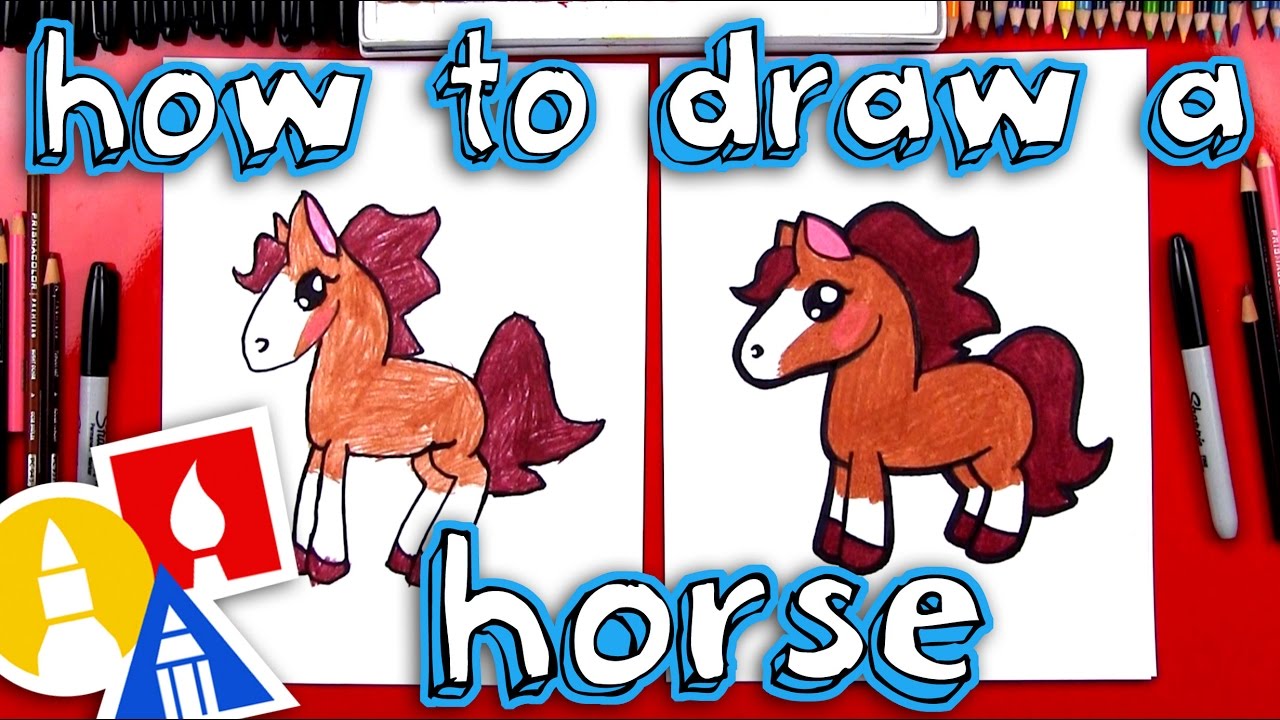 ⁣How To Draw A Cartoon Horse