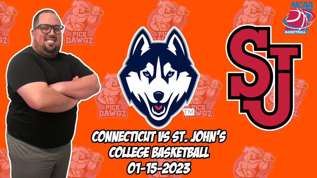 UConn vs St. John's 1/15/23 College Basketball Free Pick CBB Betting
