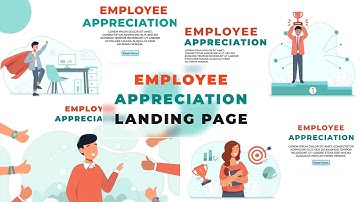 Download Employee Appreciation Landing Page After Effects Templates | Illustration Character Set